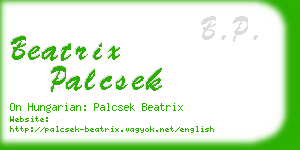 beatrix palcsek business card